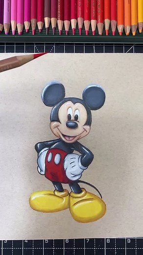 Drawing Mickey Mouse with Color | Step-by-Step Tutorial