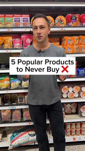 These 5 mainstream products are wrecking your health 😢 Now that I know how to read ingredient labels, I would NEVER buy these ❌ Healthier swaps for these products 👇 Ramen: @cleanmondaymeals, @lotusfoods Mac & cheese: @allgoodles, @kaizenfoodco, @jovialfoods Protein bar: @eatjacob, @btr.nation, @rawrorganics Butter: @montysnyc (vegan), @kerrygoldusa Coffee creamer: @malkorganics, @califiafarms 👉 Click here to shop all of my approved products: https://amzlink.to/az0YTiBDlXNq1 | Health With Hunt