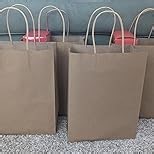 BAG BOX 50 Pack 8.3 * 4.3 * 10.6 Inch Purple Gift Bags with Handles,Bulk Kraft Paper Bags for Shopping, Retail, Merchandise, Wedding, Party Favors, Paper Grocery Sacks