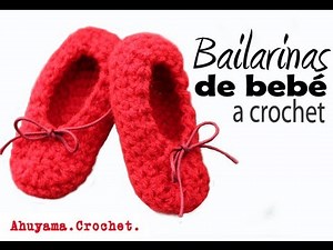 Crochet Baby Ballerinas - Step by Step