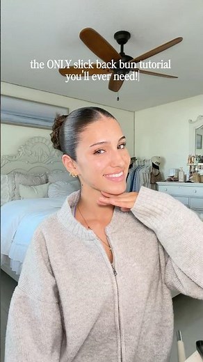 the ONLY slick back bun tutorial you'll ever need! #lowbun #hairtutorials #slickbackhairtutorial