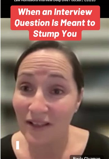 Law school admissions interview strategy from a former UCLA Law admissions officer 🏫📚 Thoughts on questions that are meant to stump you. Full interview prep process more in the full Status Check with Spivey podcast episode,