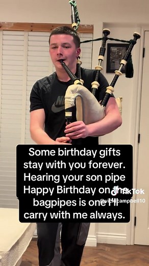 Heartfelt Birthday Gift: Son's Bagpipe Performance