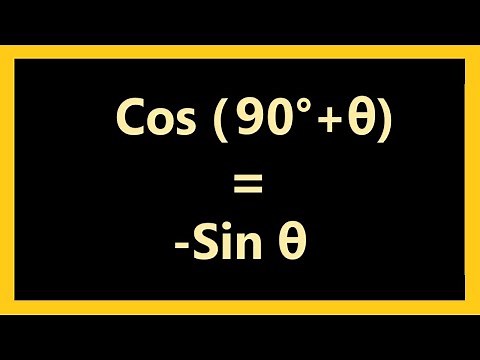 Cos 90+Theta || Cos 90 Plus Theta || Cos 90+Theta Barabar || Cos(90°+θ) || Trigonometry