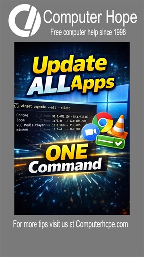 Update All Your Windows Apps with ONE Command #windows #techtips #productivity #shortcuts