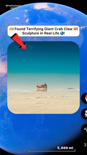 🔥 I Found Terrifying Giant Crab Claw Caught On Google Earth 🌍! #shorts #findmysterioussecrets