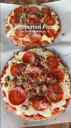 Pepperoni & Sausage Pizza 🍕 #pizza #pepperonipizza #recipe #cook #homemade #cooking #eat #foodie