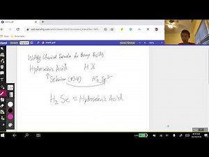 U1V12 Writing Formula for Hydroselenic Acid- Binary Acids