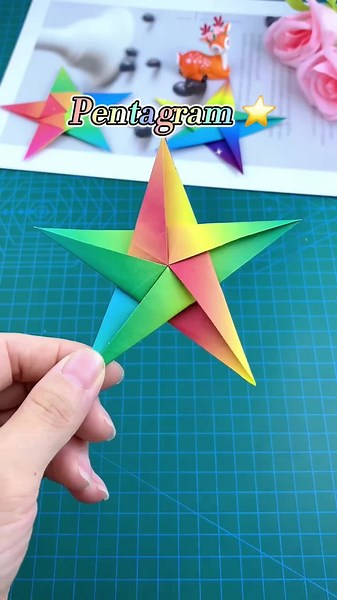 Easy Origami Tutorial for Children: Folded Pentagram