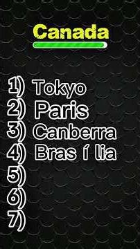 Test your geography skills and guess these 7 capitals by their countries! 🧠⏳