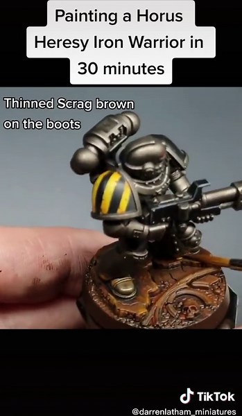 Painting a Horus Heresy Iron Warrior in 30 minutes! Tutorial