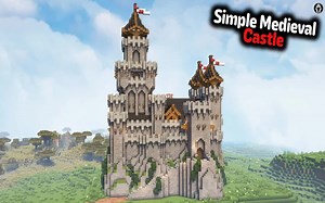 【Minecraft建筑教程】如何建造一座简单的中世纪城堡