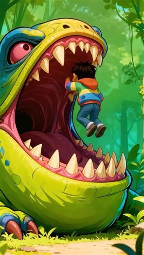 Monster Eats Kid… But Then This Happens. #animation