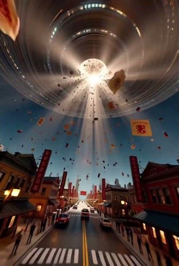 “Tiny City Gets Abducted… By a Vacuum Cleaner”#MiniatureMayhem #MiniatureCity #UFOAttack