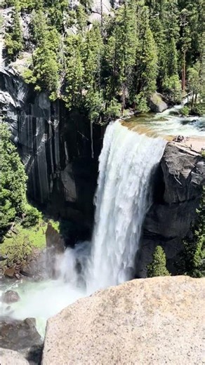 Vernal Falls view from Clark Point #scenery #waterfall #nature