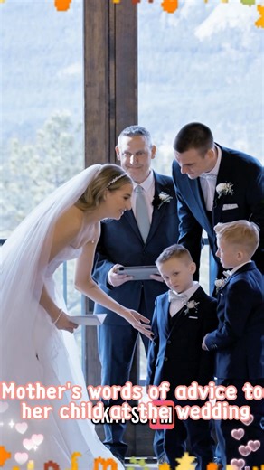 The bride's words of advice to her child at the wedding#fyp #foryou #groomreaction #weddingtok