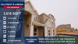 1.6K views · 30 reactions | Come check out this MOVE-IN READY home in The Preserve located in Rockwall! This fabulous Hillcrest floorplan has a beautiful fireplace, California Island, Butler's Pantry, Double Ovens, 36-inch gas cooktop, Open Staircase, Covered Patio, Wood Flooring, Dry Bar in the media room, CAT6 wiring, and the Savant Whole House automation system! The two car garage is oversized so you can park your large vehicle with plenty of room. | First Texas Homes | Facebook