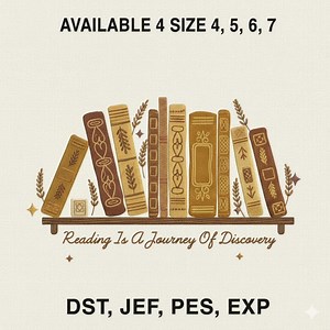 Bookworms Embroidery Design, Good Day to Read a Book Stitch Pattern, Booktok Reading Machine Embroidery File, Literary Book Lover Design - Etsy