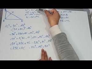 Produit scalaire :Démonstrations : les relations métriques dans le triangle rectangle