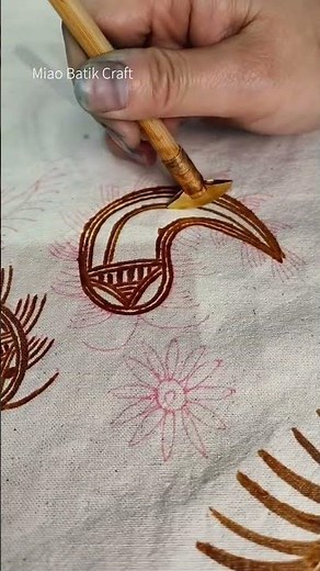 Traditional Batik Wax Drawing Process