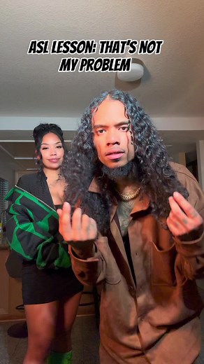 ASL Lesson: That’s not my problem. #heemandvero #trend #couplegoals #relateable #couples #relationships #fyp #signlanguage #asl