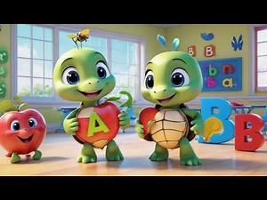 Three Baby Turtles Say A B C | ABC Alphabet Song for Kids | Learn Letters with Turtles