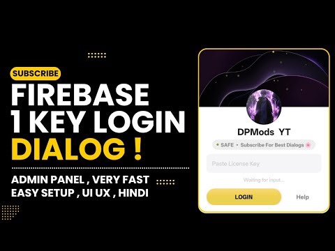 🛠️ Best Firebase Login Dialog — 1 Key Verification & Admin Panel Source Code | By DPMods