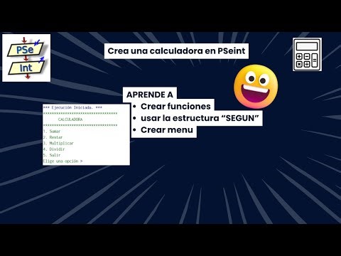 Calculadora en PSeInt desde Cero | Funciones, Segun y Menú