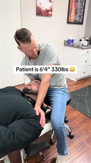 Had to put some muscle into that one! 💪🏼 Neck pain was gone and his range of motion was immediately better! 🙌🏼 #WeightLifting #BodyBuilder #Workout #Fyp #Chiropractic