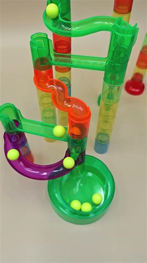 Rainbow Marble Track in Motion