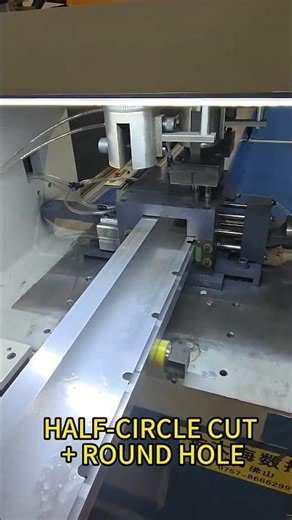 Wide Profile CNC Punching: Half Circle Cut + Matching Hole