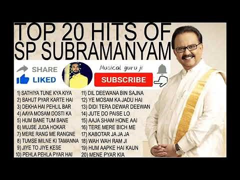 S P Balasubramaniam Hindi Songs Jukebox | Top 20 Evergreen Hits - SP Balasubramaniam