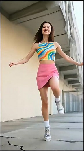 Beautiful Babe's Insane Shuffle Moves in Shorts