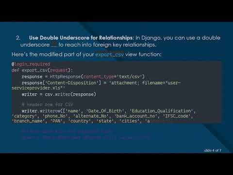 How to Fetch Name Instead of ID in Django CSV Exports