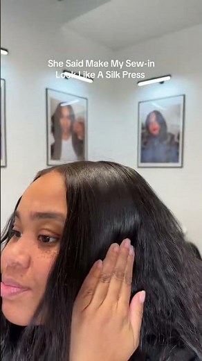 Flattest Sew-in Weave Ever Looks Like A Silk Press