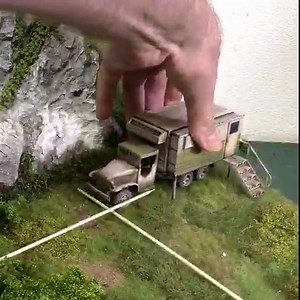 Realistic Waterfall Diorama with Bell UH1 | DIY & Crafts