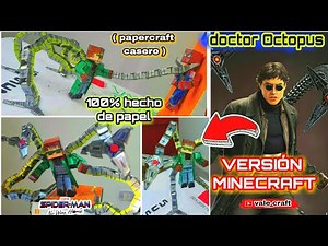 How to make a Doctor Octopus (Doc Ock) with tentacles in Minecraft out of movable paper #papercraft