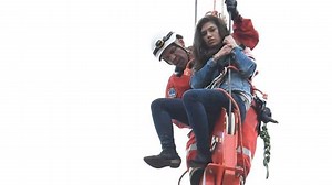 Woman rescued from crane tower in dramatic operation
