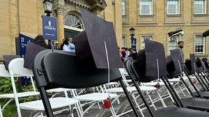 Protest held outside U of T as convocation ceremonies begin