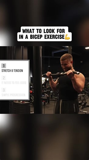 What to look for in a bicep exercise 💪 A good bicep movement should: • Keep constant tension on the muscle • Allow full stretch at the bottom • Let you contract hard at the top • Stay controlled (no swinging) • Match your elbow position to the bicep head you want to target Train smart, not just heavy. Follow for more science-based muscle tips 🔥 #gym #fitness #workout #bodybuilding #training