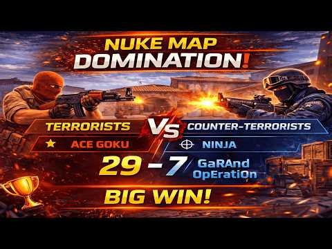 Nuke Map Domination 😱 Terrorists 29-7 Counter | CS 1.6 Insane Gameplay