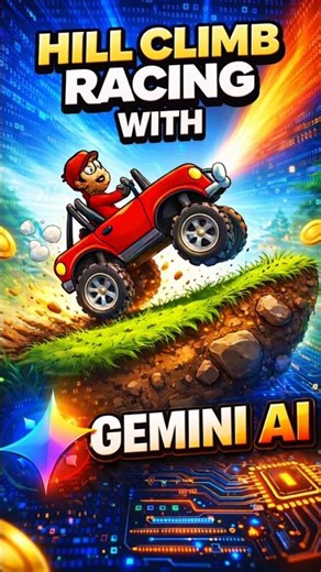 I Asked AI to Build a Hill Climb Racing 🎮… This Happened 😎 #shorts #coding #gamedevelopment #gemini