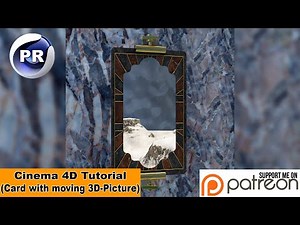 Card with moving 3D Picture (Cinema 4D Tutorial) EN / DE