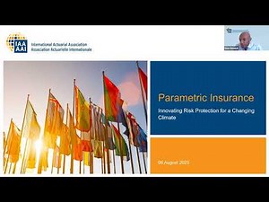 Webinar: Parametric Insurance: Innovating Risk Protection for a Changing Climate on 6 August 2025