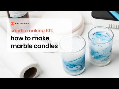 How to make marble candles // Marble candle tutorial // DIY marbled candles