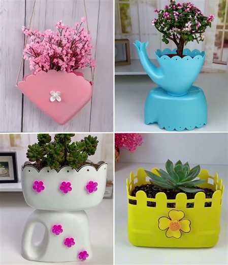 "Savvy DIY Hack: Transform Plastic Cans into Stunning Planters on a Budget!" | Art & Craft