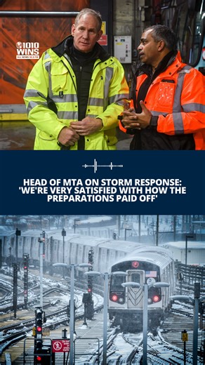 🚇 MTA Chair and CEO Janno Lieber joined 1010 WINS on Monday morning to talk about how the transit system handled the big storm and what’s ahead as the city gets up and running again. While there were naturally some hiccups during the height of the storm, Lieber said, “We're very satisfied with how the preparations paid off.” By Monday morning, MTA crews had cleared over 200 stations of snow and were working to shovel more than 100 more. Lieber said the agency has to take both the snow and the e