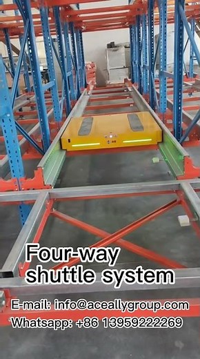 Four way radio shuttle pallet racking #shuttlerack