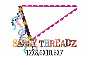 Frilly Pennant Game Day Pennant Applique Embroidery Download - Etsy