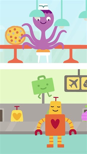 Hugbot Dances at Sago Mini Airport